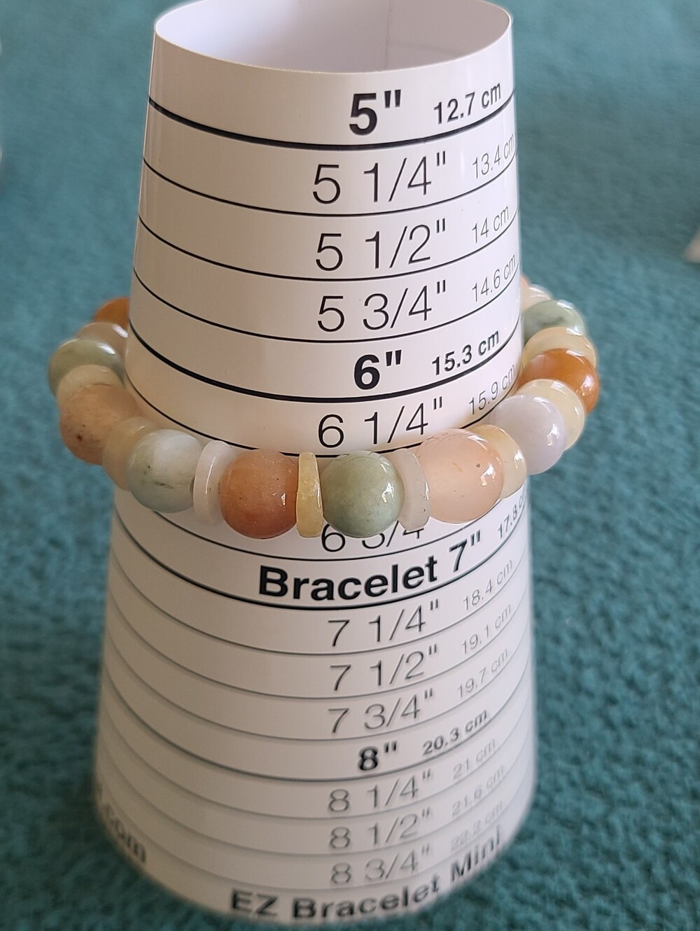 Multi-Color Natural Burmese Jade And Jadeite Stone Beaded Bracelet